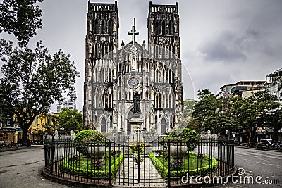 St. Joseph`s Cathedral; Hanoi, Vietnam Stock Photo